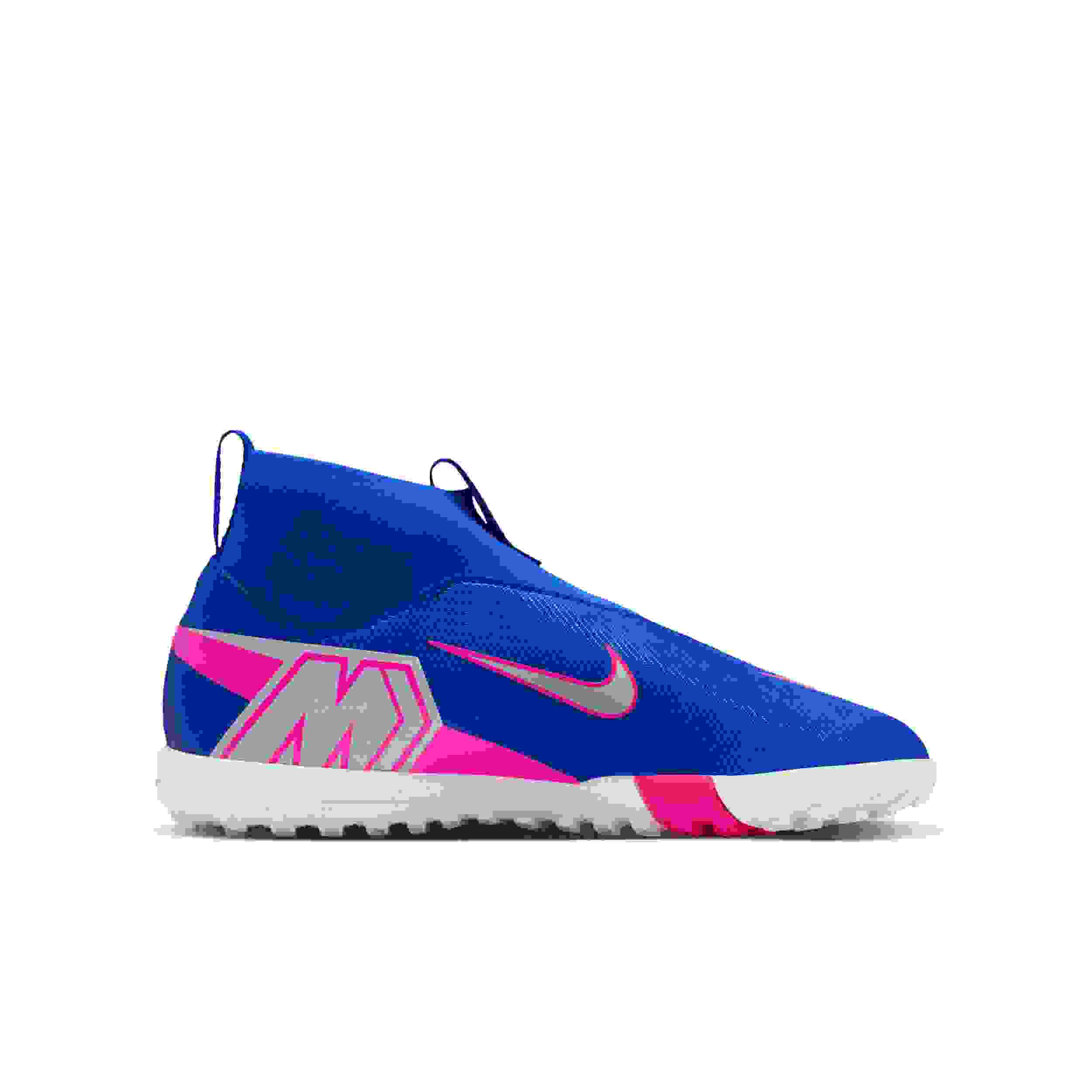 Nike Mercurial Superfly 10 Academy Turf Grade School Kids' "Racer Blue/White" Soccer Cleat